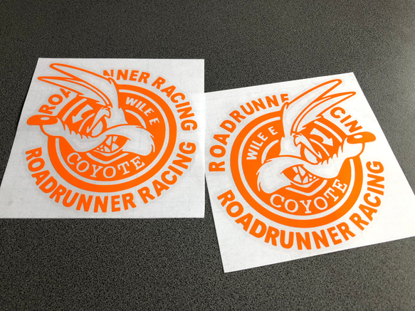 road runner Racing 丸 コヨーテ ステッカー お得左右セット【カラー選択可】  送料無料♪ 4枚目の画像