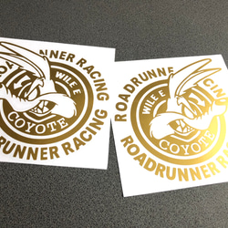 road runner Racing 丸 コヨーテ ステッカー お得左右セット【カラー選択可】  送料無料♪ 5枚目の画像