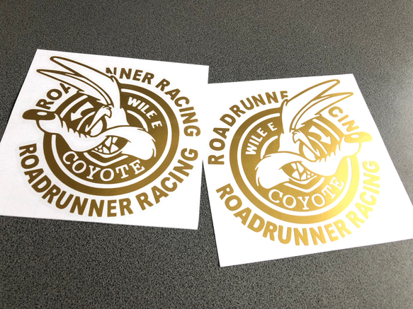 road runner Racing 丸 コヨーテ ステッカー お得左右セット【カラー選択可】  送料無料♪ 5枚目の画像