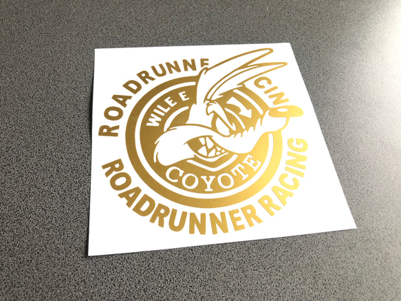 road runner Racing 丸 コヨーテ ステッカー 右向き【カラー選択可】  送料無料♪ 5枚目の画像