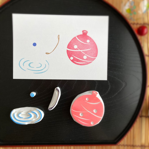 消しゴムはんこNo.178 水風船セット