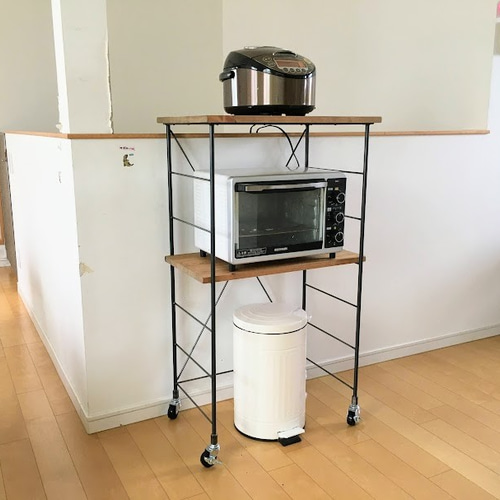 hacchi様オーダー分 W60×D50×H75 キャスター付きシェルフ 可動式棚板