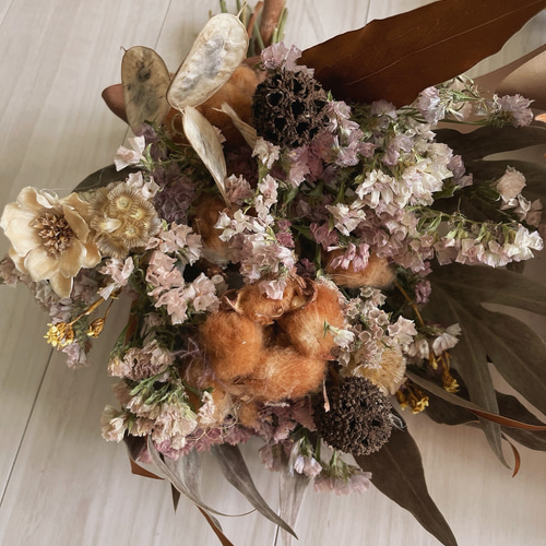 dried flower bouquet ブラウン ドライフラワー ナチュラルブーケ