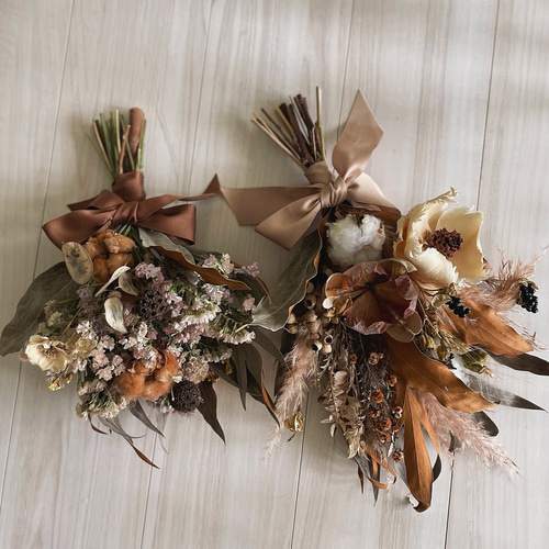 dried flower bouquet ブラウン ドライフラワー ナチュラルブーケ