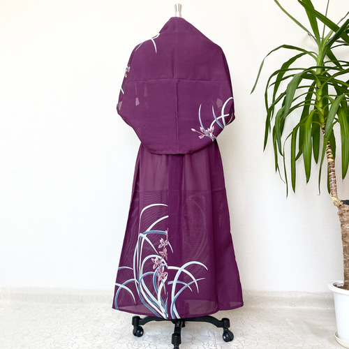 着物リメイクスカート&ストール羽織物セットアップフリーサイズ送料  