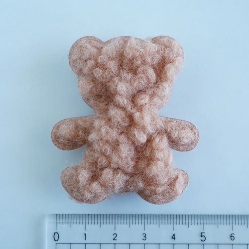 4個】5cm ボアのくまちゃん アップリケ ブラウン ☆ 茶色 クマ ベア
