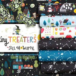 カットクロス Riley Blake Designs Tiny Treaters Main Gray 7枚目の画像