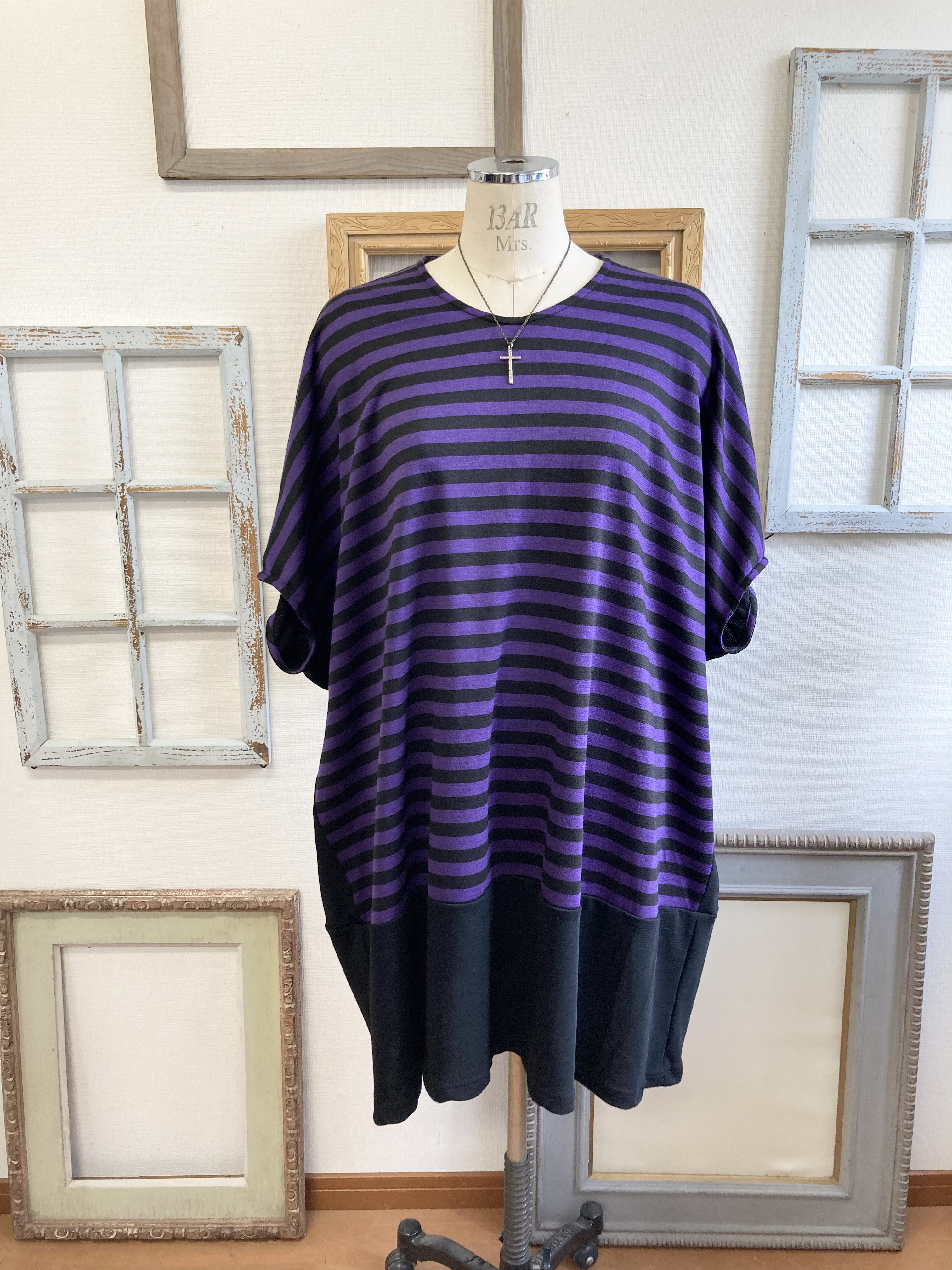 新品 TO BE CHIC ふんわり袖カットソー 黒 44 送料込み