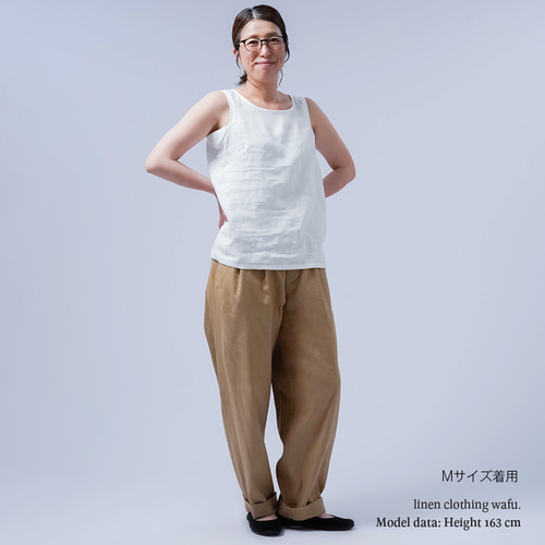 wafu】リネンタンクトップ 脇汗対策の救世主 脇汗速乾 よしタンク