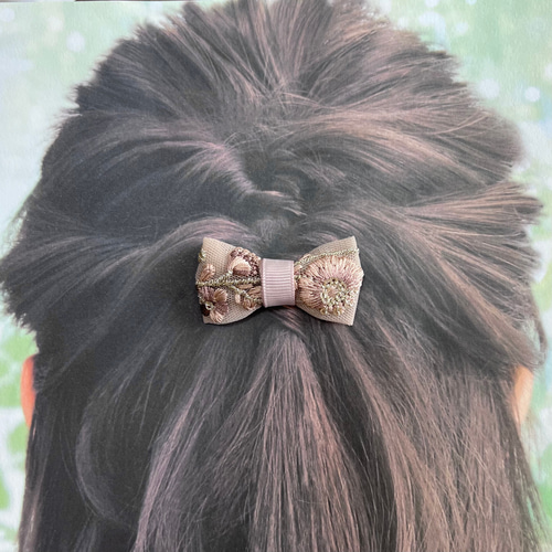 ベビーヘアクリップヘアゴムハンドメイドヘアピンインド刺繍