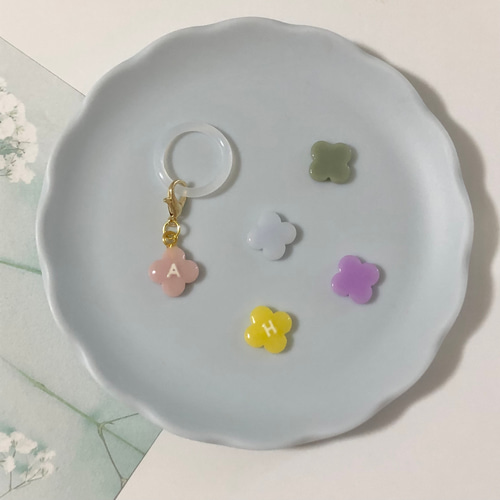 名入れ】アンブレラマーカー（フラワー）ネームタグ イニシャル