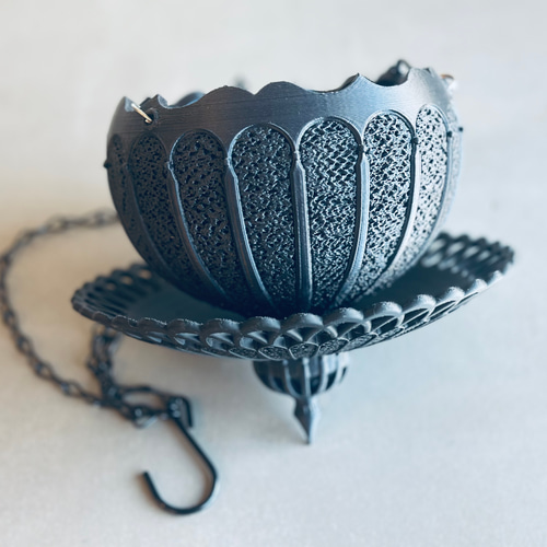 ハンギングプランター 吊り植木鉢 吊り鉢 (艶アリブラック) 一輪挿し