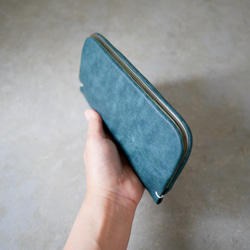 新色➖小振りな長財布「スナップウォレット・LONG」ティールブルー 5枚目の画像