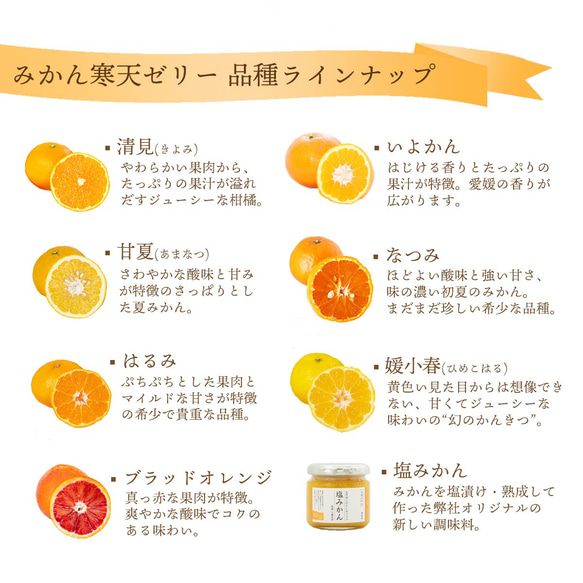 愛媛産果汁使用 みかん寒天ゼリー食べ比べ12本セット 9枚目の画像
