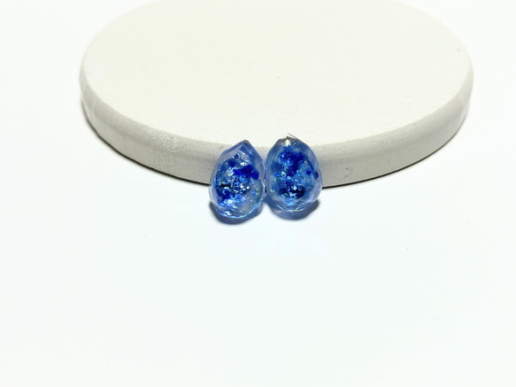 琉球ガラス宝石カットドロップピアス / イヤリング / レジン