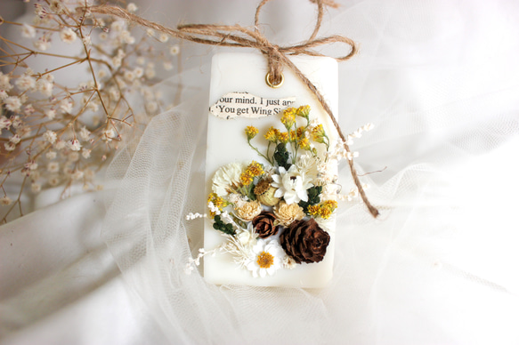 ナチュラルアンティークなドライフラワーで飾りやすい！【サボンの香り