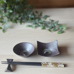 鉄結晶　角小鉢　丸小鉢　お値打ち品 5枚目の画像