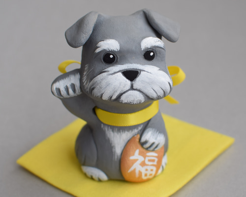 HUTSCHENREUTHERフッチェンロイター　シュナウザー犬フィギュリン置物 HUTSCHENREUTHERフッチェンロイター シュナウザー犬フィギュリン置物