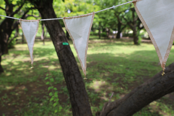 star✴︎ cotton linen garland ✴︎　S 7枚目の画像