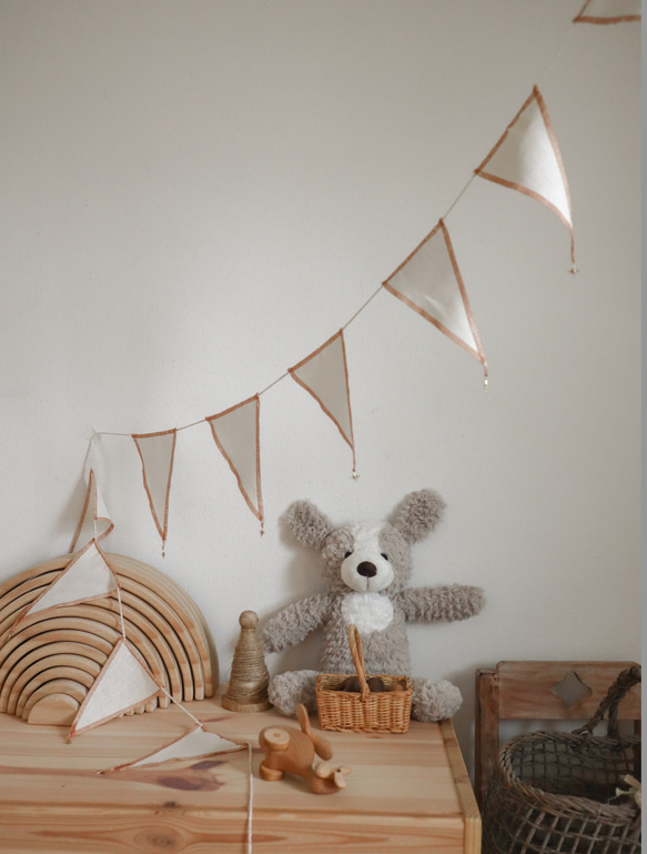 star✴︎ cotton linen garland ✴︎　S 2枚目の画像