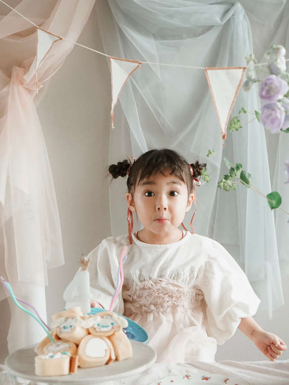 star✴︎ cotton linen garland ✴︎　S 7枚目の画像