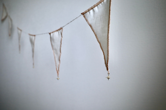 star✴︎ cotton linen garland ✴︎　S 3枚目の画像