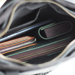 本革遣いのかごバッグ 編みバッグ 巾着バッグ ショルダー ハンドバッグ B-165 15枚目の画像