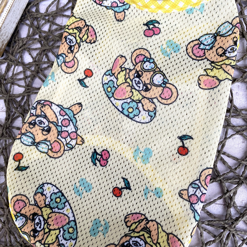犬服ハンドメイド＊夏のチェリボン*フリルタンクトップ 犬服ハンドメイド＊夏のチェリボン*フリルタンクトップ