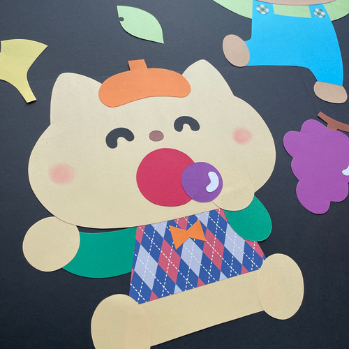 秋の壁面飾り 秋の実り 生地 momo 通販 15989064｜Creema(クリーマ)