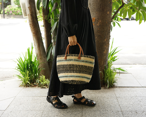 ◇送料無料◇カゴバッグ【17KE-M-WOOL-WHITE-lot.1】made in kenya