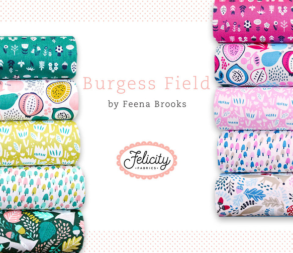 カットクロス Felicity Fabrics Burgess Field in Petunia 610001 7枚目の画像