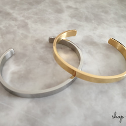 サージカルステンレス バングル ゴールド/シルバー ユニセックス