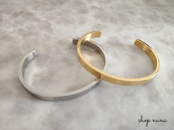 サージカルステンレス バングル ゴールド/シルバー ユニセックス