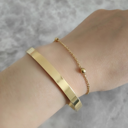 サージカルステンレス バングル ゴールド/シルバー ユニセックス