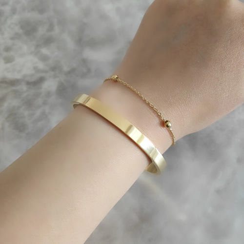 サージカルステンレス バングル ゴールド/シルバー ユニセックス