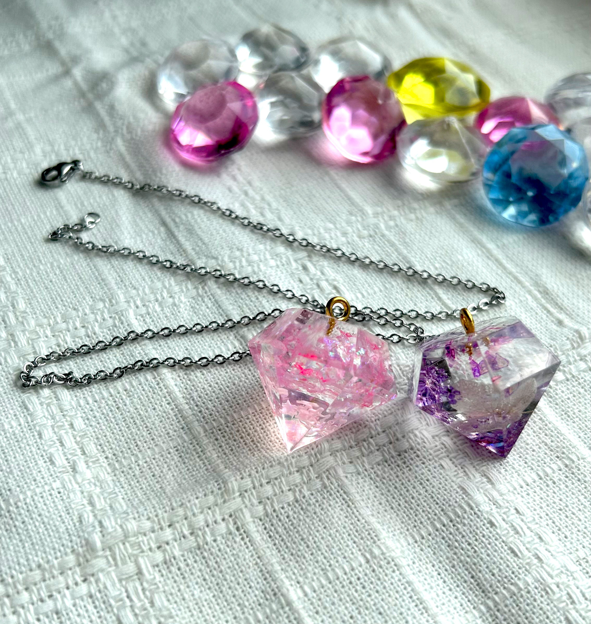 ぽん子　レジンネックレスNo.0512