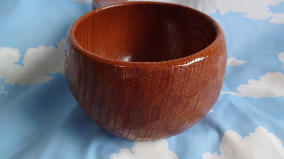 本ケヤキの一木彫りコーヒーカップ. 7枚目の画像