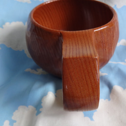 本ケヤキの一木彫りコーヒーカップ. 5枚目の画像