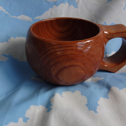本ケヤキの一木彫りコーヒーカップ. 4枚目の画像