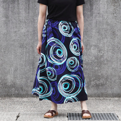 アフリカ布のロングスカート（アフリカンプリント）ロング・マキシ 3枚目の画像