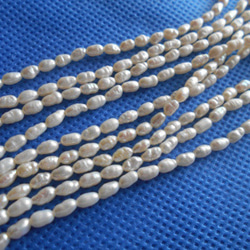 淡水真珠１連　艶あり　４０センチ 4枚目の画像