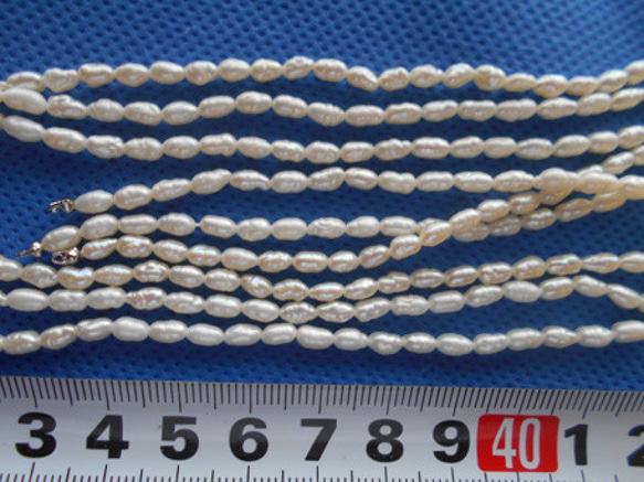 淡水真珠１連　艶あり　４０センチ 3枚目の画像