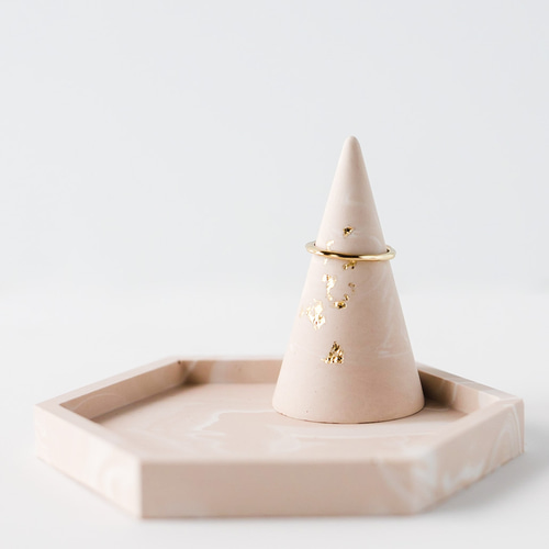 リングホルダー ミニ オフホワイト お得な5個セット リングスタンド