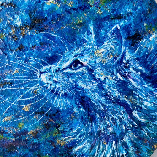 猫 動物 絵画 原画 油絵風アクリル画 キャンバス画 現代アート 猫 動物 絵画 原画 油絵風アクリル画 キャンバス画 現代アート