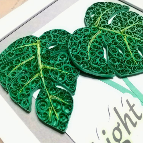 ペーパークイリング・インテリアフレーム（モンステラ） その他