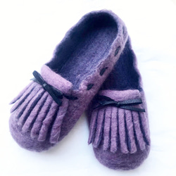 ふわふわ可愛いルームシューズ“100% Shetland wool”Hand made & Made in FRANCE 10枚目の画像