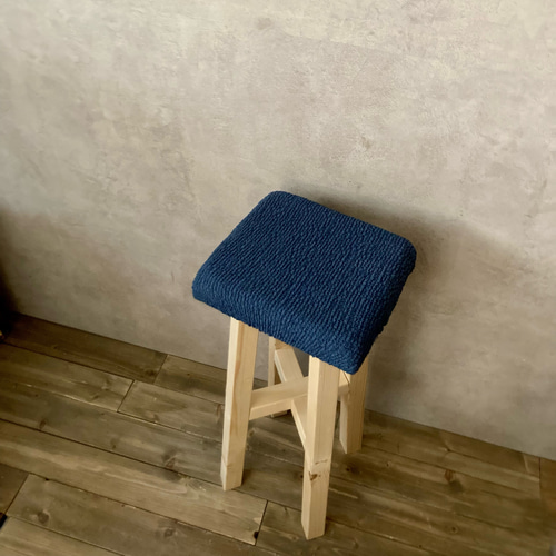 グレー 天然木製クッション付き軽量 カラフルハイスツール Amazon｜moca company clore 木製 ハイスツール クッション付き