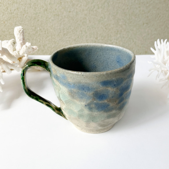 陶器のマグカップ【海のケルプ】 2枚目の画像