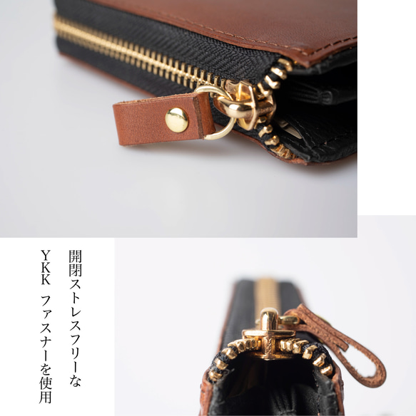 ビジネスシーンに寄り添う TIDY mini 栃木レザー 紳士財布 通勤 通学 ミニマム 軽量 日本製 JAW035 9枚目の画像