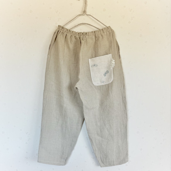 ミナペルホネン choucho リネン イージーパンツ 38 choucho パンツ - minä perhonen